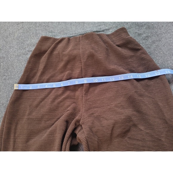 Vintage 70s 80s Brown Sweat Set High Rise Pants Cropped Jacket S/M Mod Disco - Picture 6 of 13